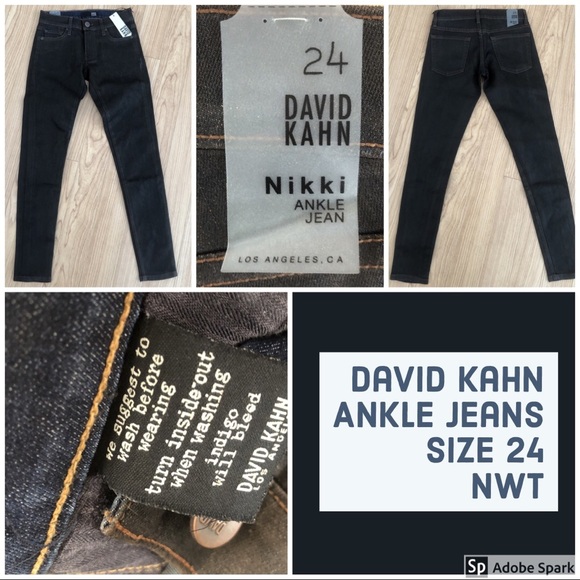 David Kahn Denim - David Kahn Ankle Jeans, NWT
